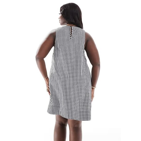 ASOS Curve Black and White Checkered Mini Dress - Picture 13 of 13